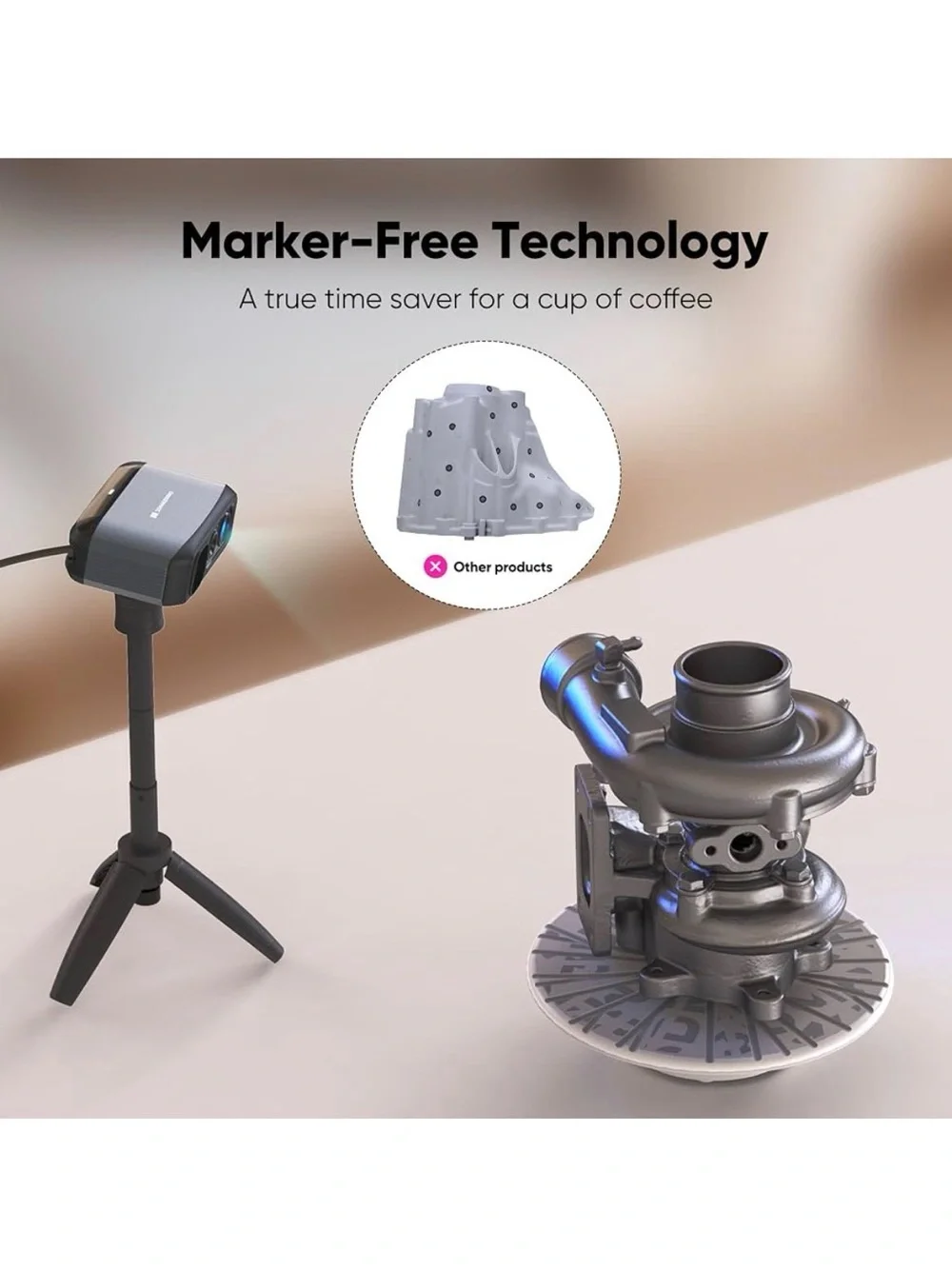 3DMakerpro 3D Scanner for 3D Printing, Handheld 3D Model Scanner Moose